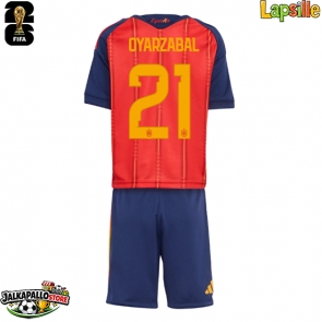 Espanja Mikel Oyarzabal #21 Kotipaita Lapsille MM-kisat 2026 Lyhythihainen (+ shortsit)